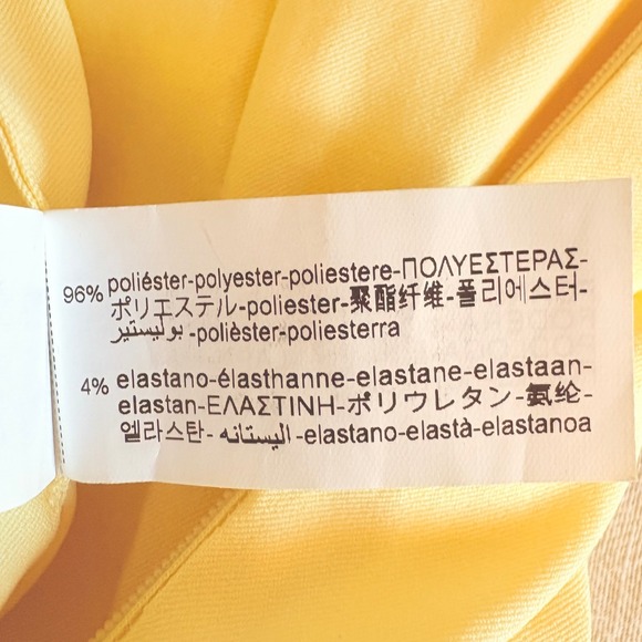 Zara Womens Yellow Asymmetric Strapless Ruched Corset Top Side Zip Size S 306/S - Picture 7 of 7